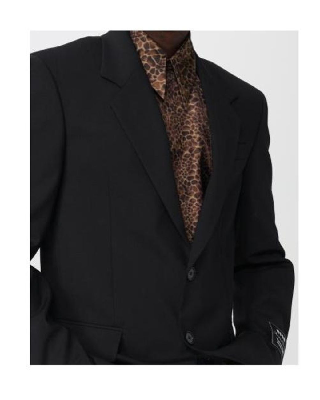 MSGM Black Single-Breasted Blazer for men