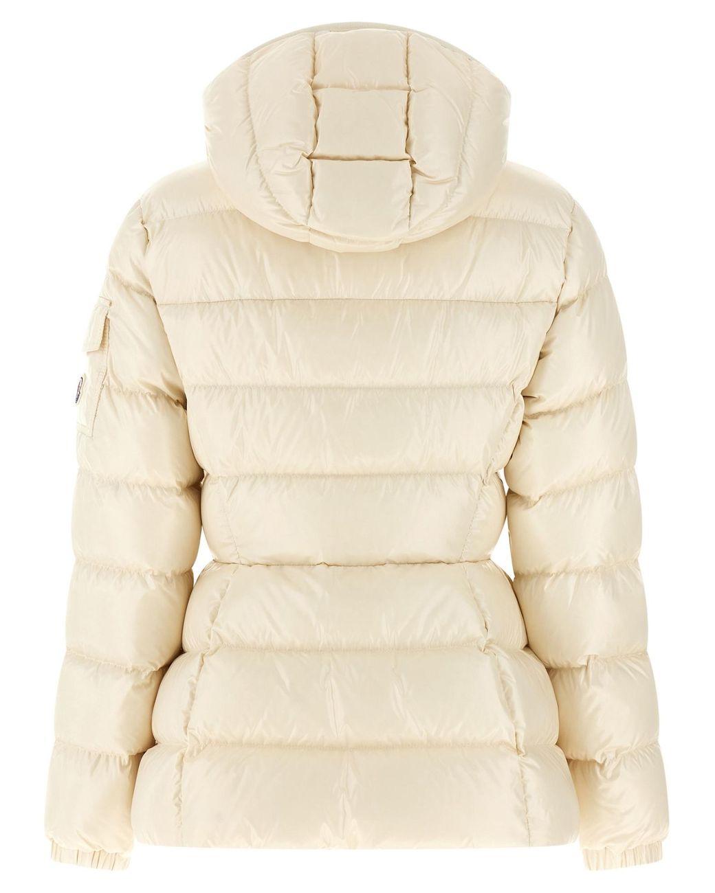 Moncler Natural Barante Hooded Short Down Jacket