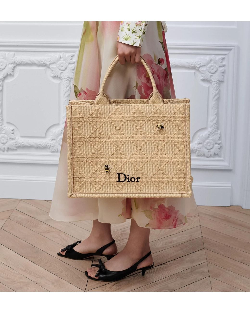 Dior Natural Medium Book Tote With Strap