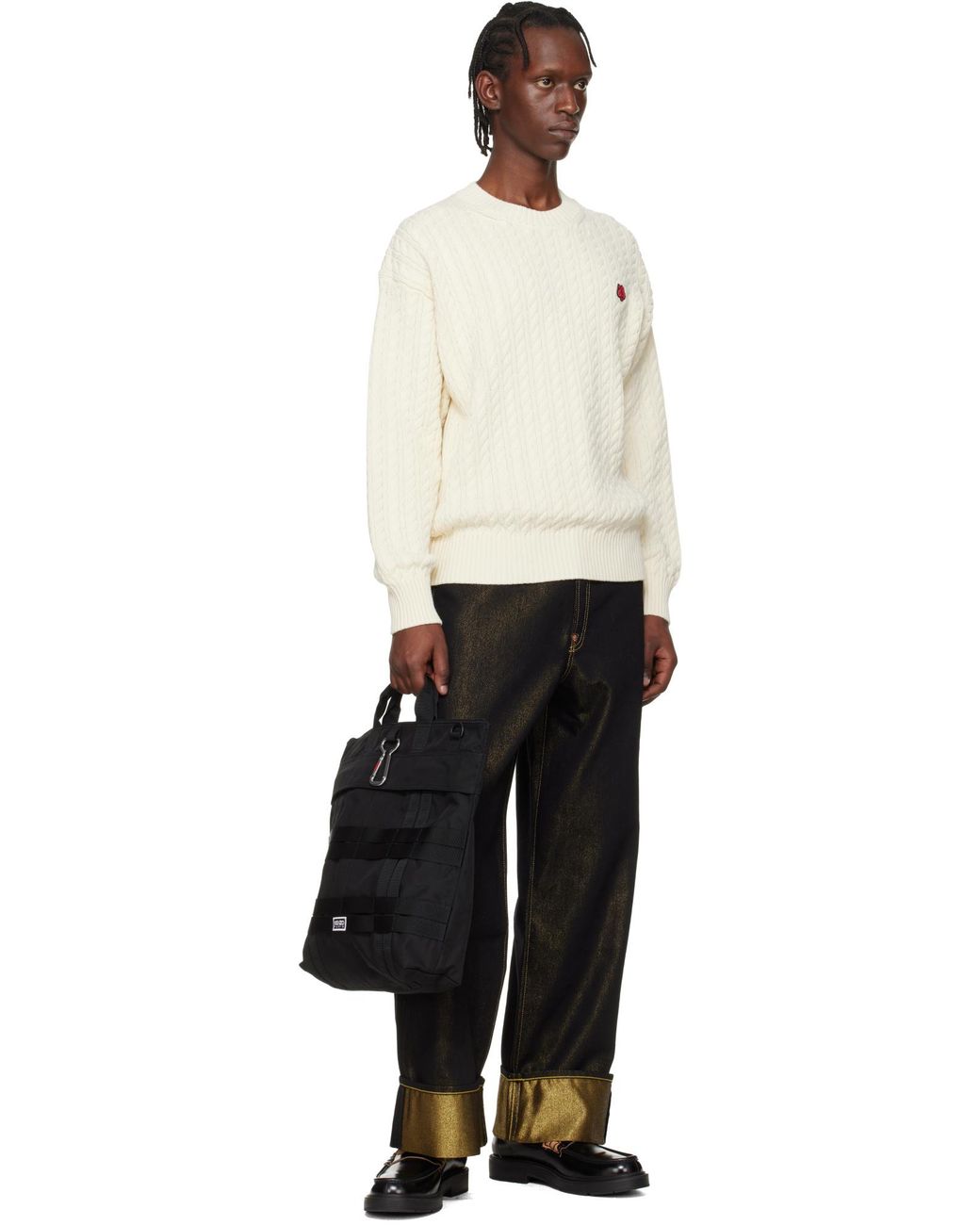 KENZO Black Explorer Tote Bag for men