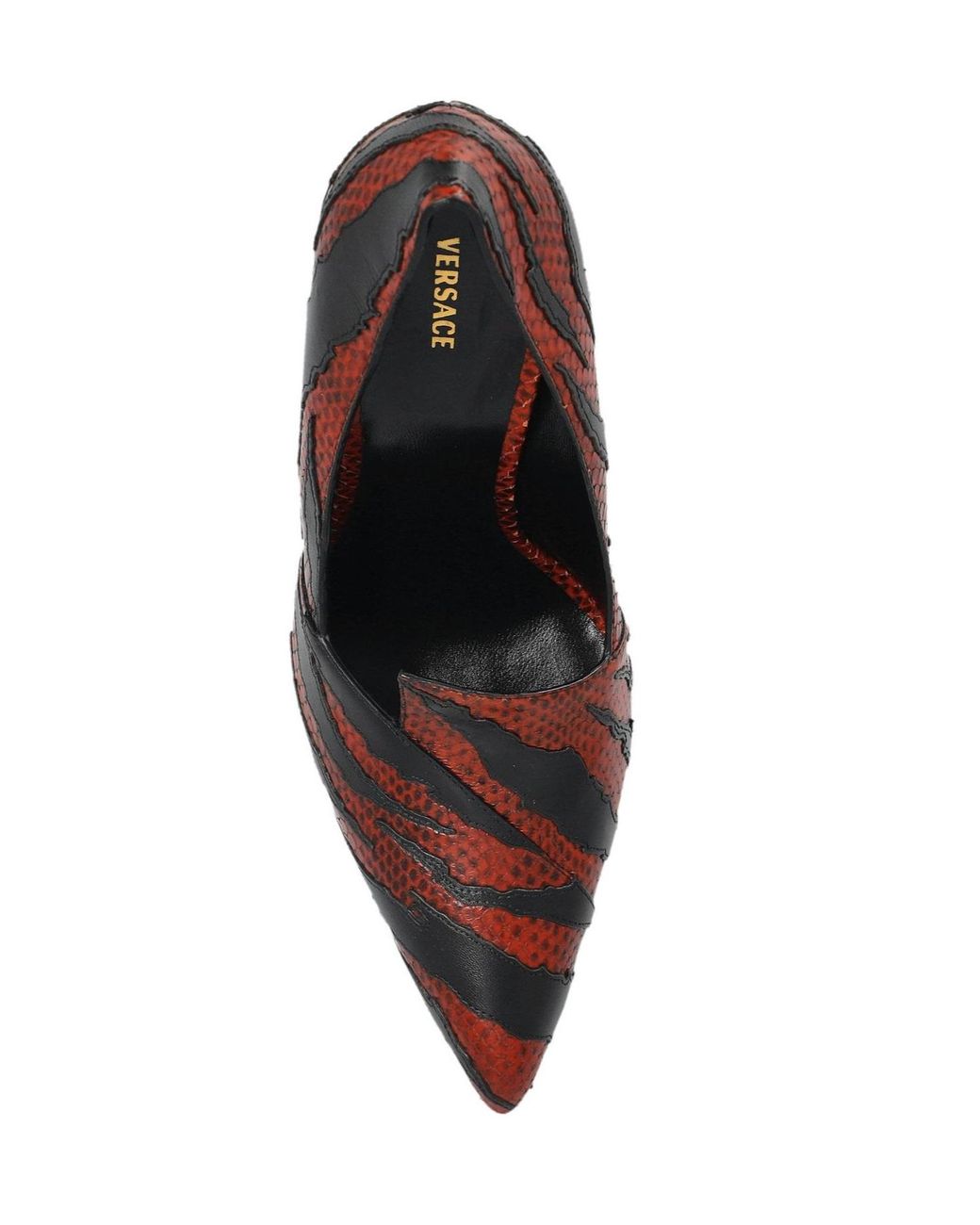 Versace Brown Tigre Pattern Heeled Pumps