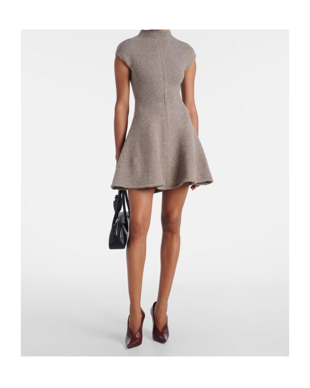 Magda Butrym Gray Cashmere-Blend Minidress