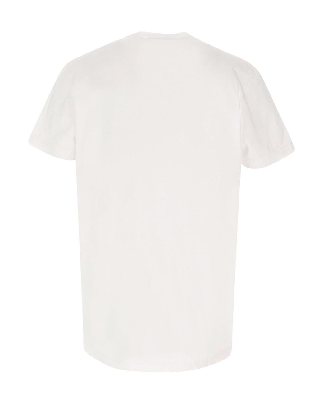 DSquared² White Logo Patch Crewneck T-Shirt for men