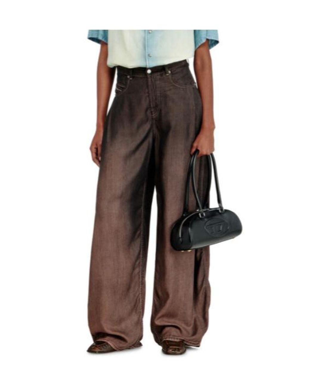 DIESEL Brown 1987 D-Khelz High Waist Relaxed Jeans