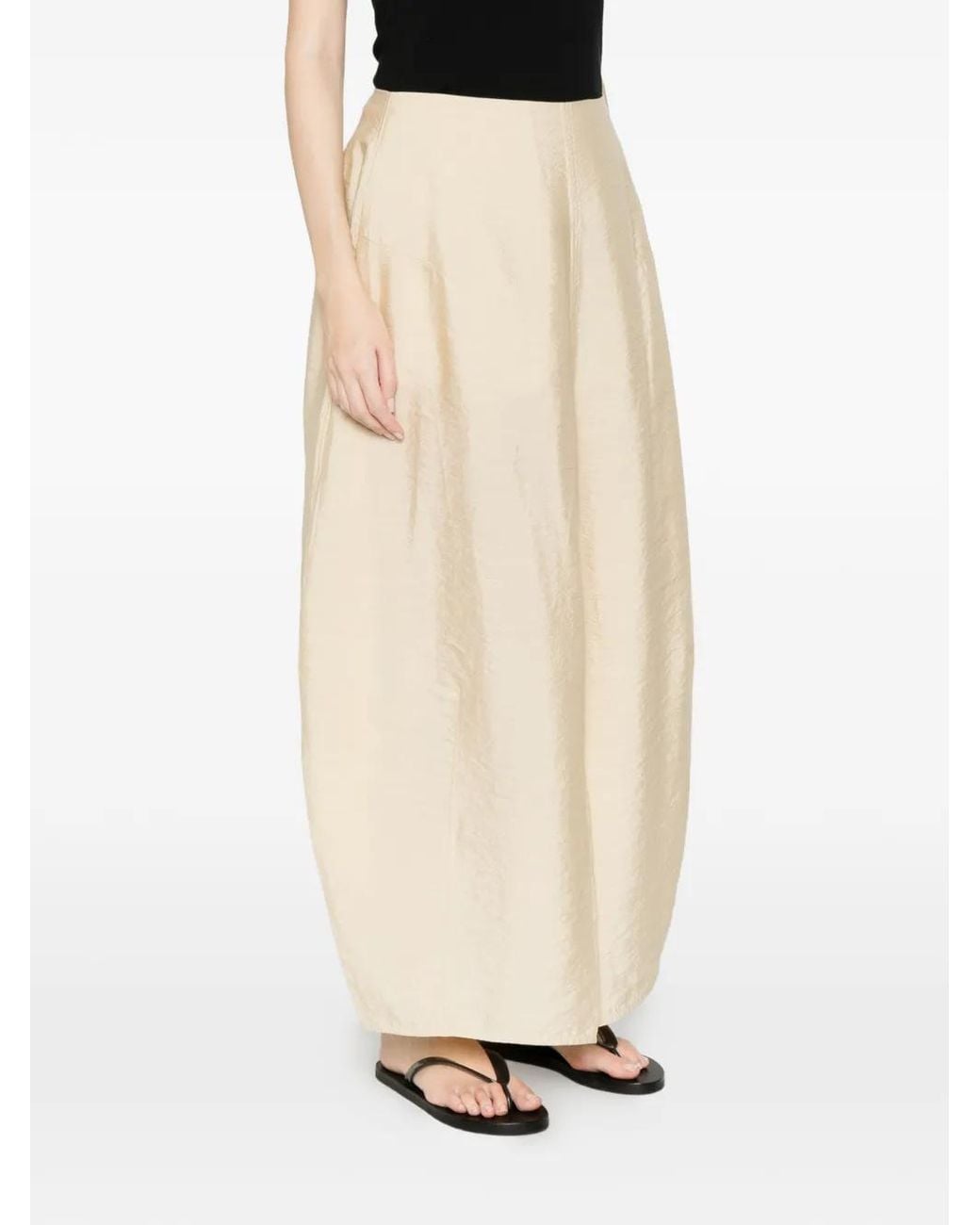 Totême Natural Totême Slit-Detailed Midi Skirt