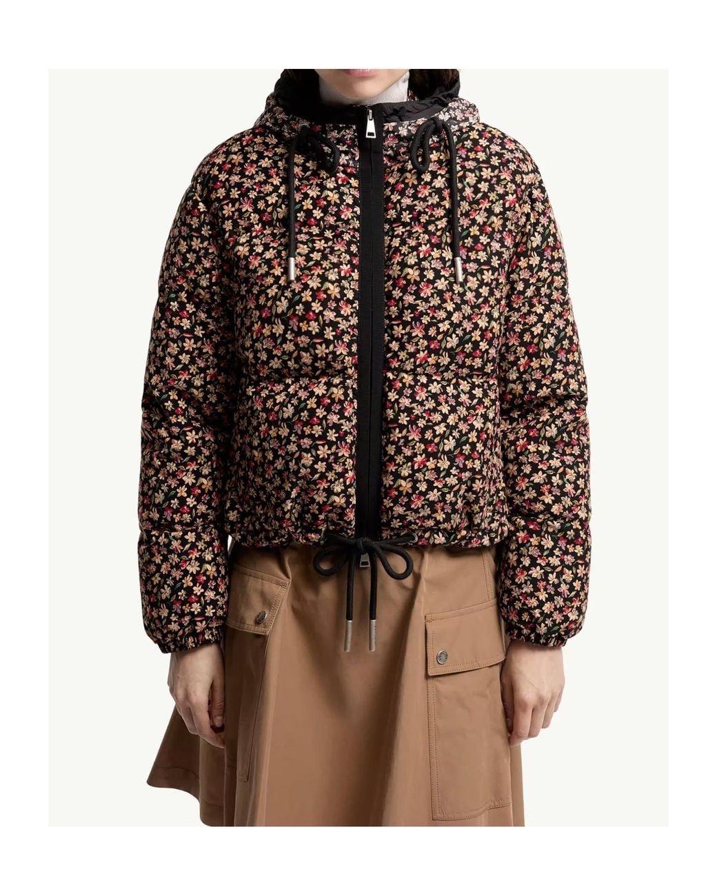 Moncler Brown Becfigue Hooded Down Jacket
