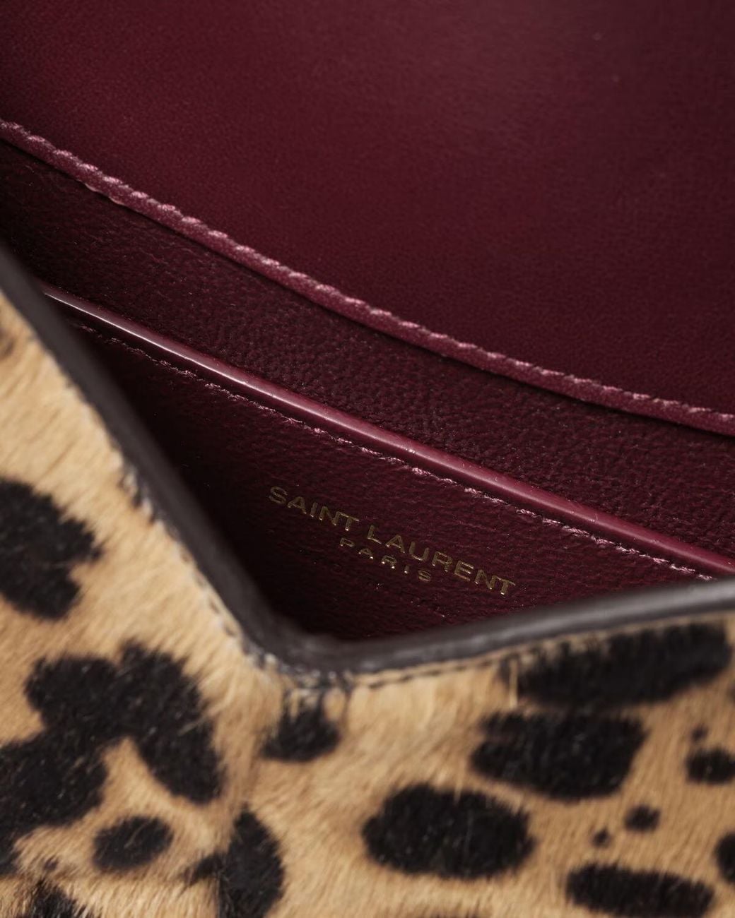 Saint Laurent White Cassandre Small Chain Pouch