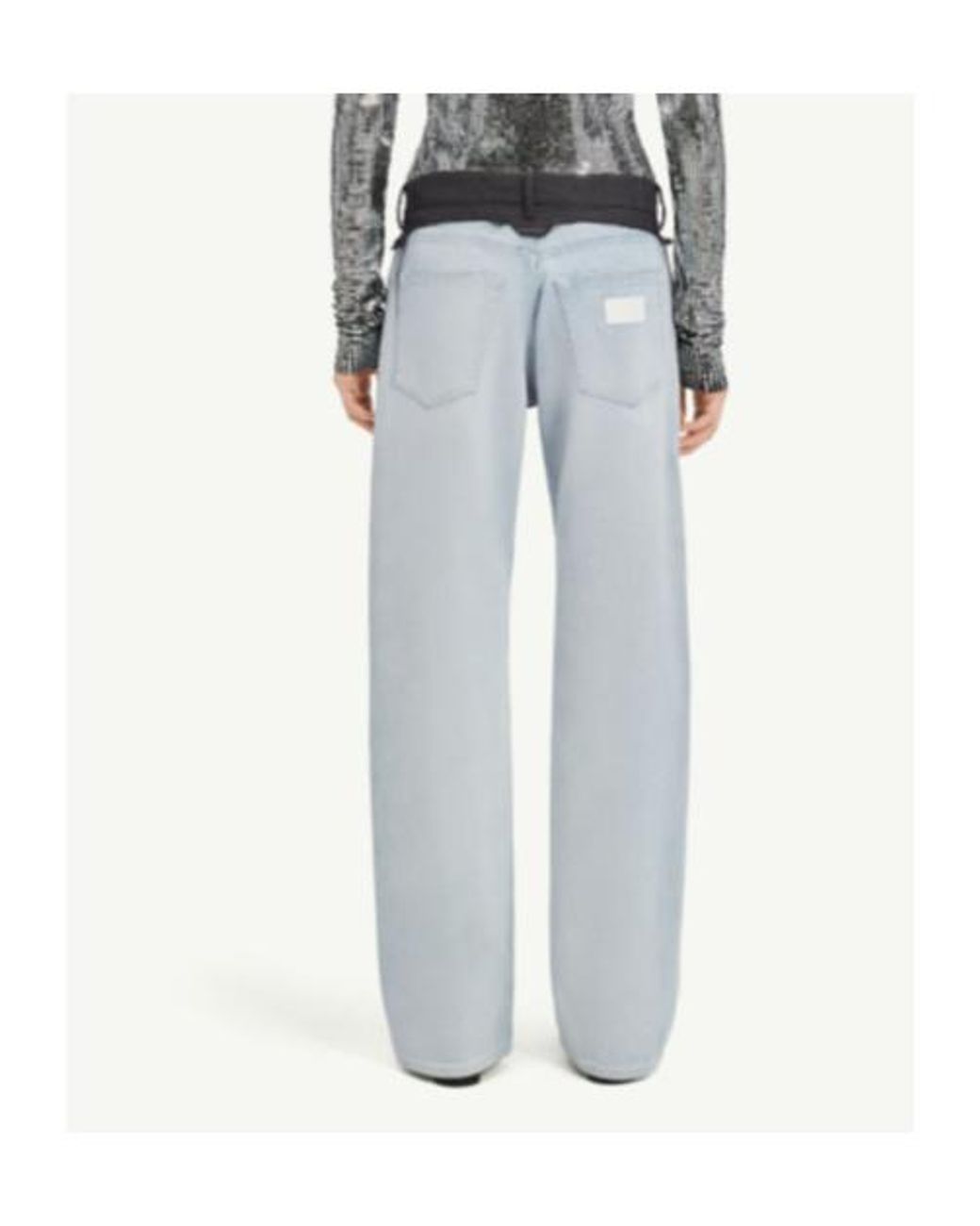 MM6 by Maison Margiela Blue Straight-Leg Jeans