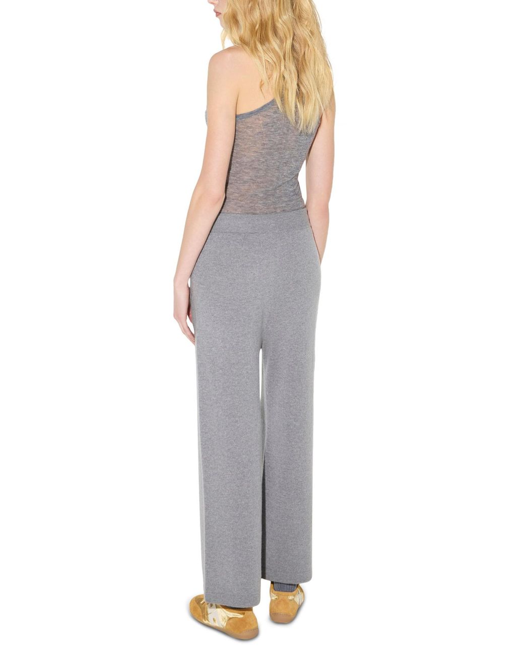 Elisabetta Franchi Gray Knit Trousers