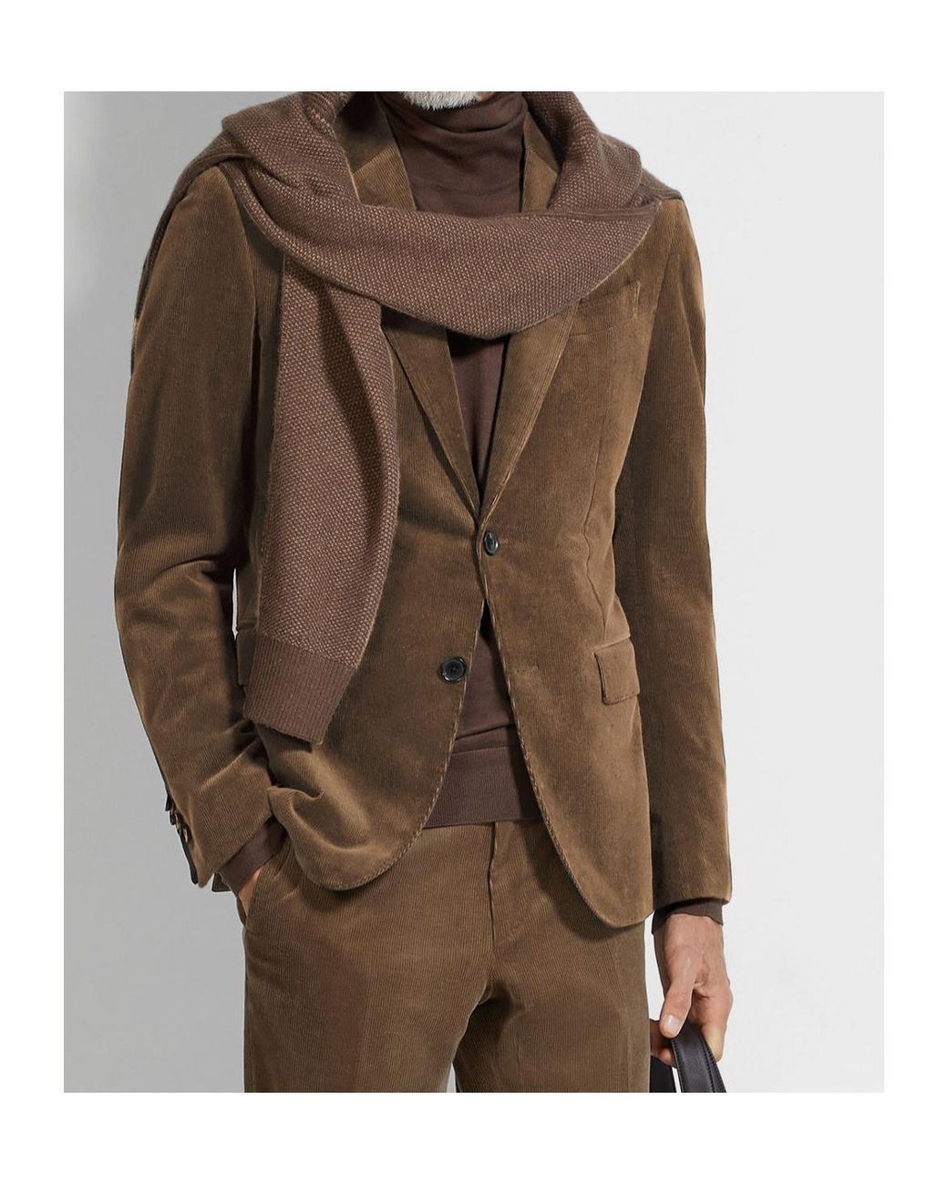 Zegna Brown Cashco Jacket for men