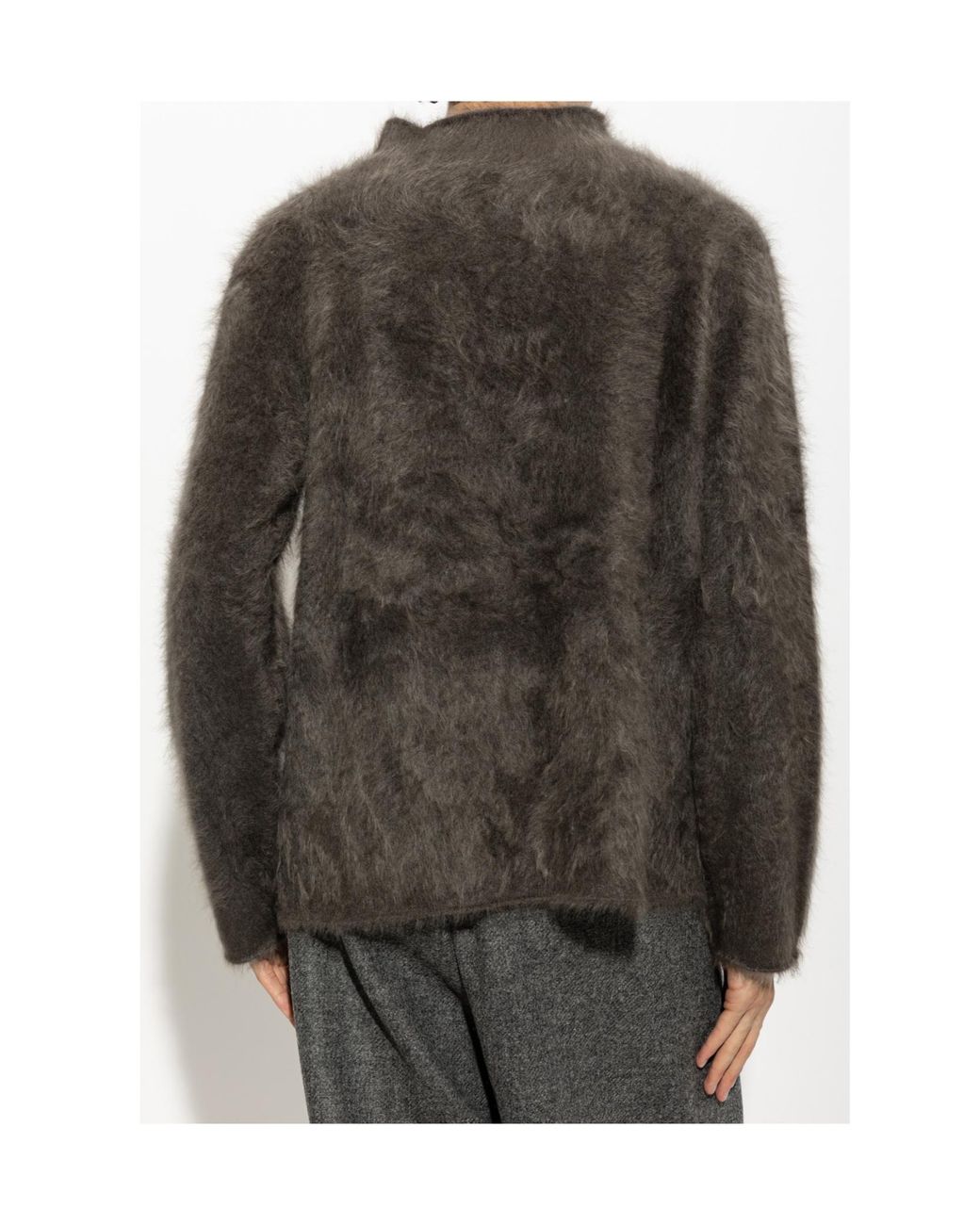 Lisa Yang Gray Teis Brushed Sweater for men