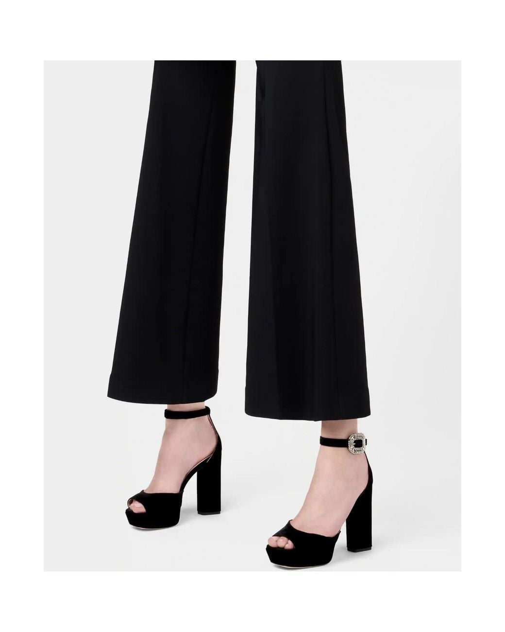 Roger Vivier Black Velvet Platform Sandals