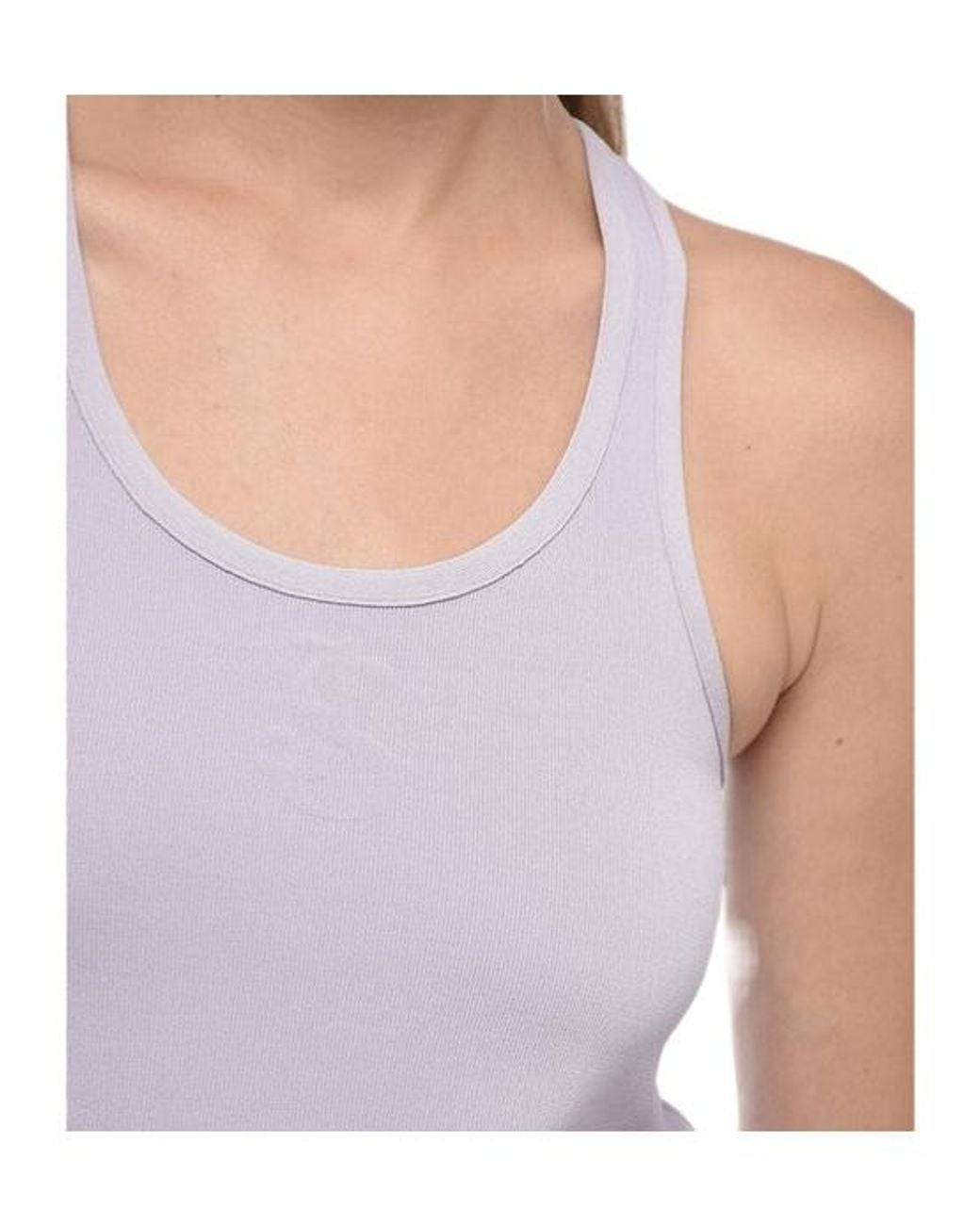 Jil Sander Purple Embossed Racerback Top