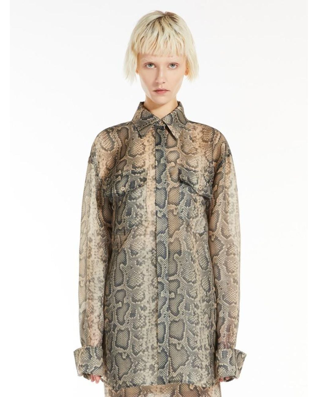 Sportmax Multicolor All-Over Patterned Long-Sleved Top