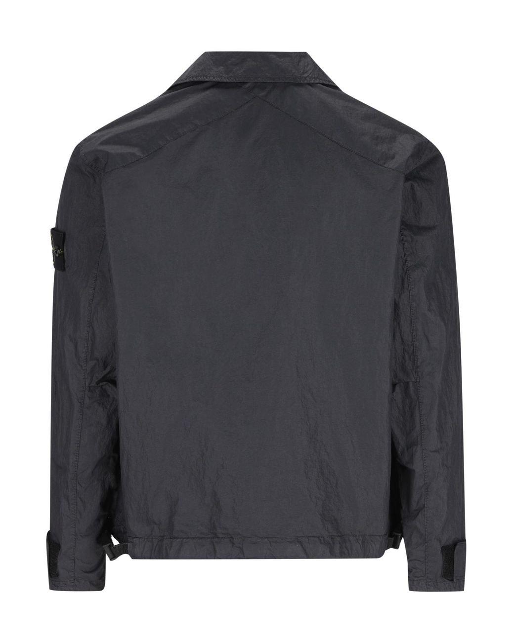 Stone Island Black Utility Zip-Pocket Jacket for men