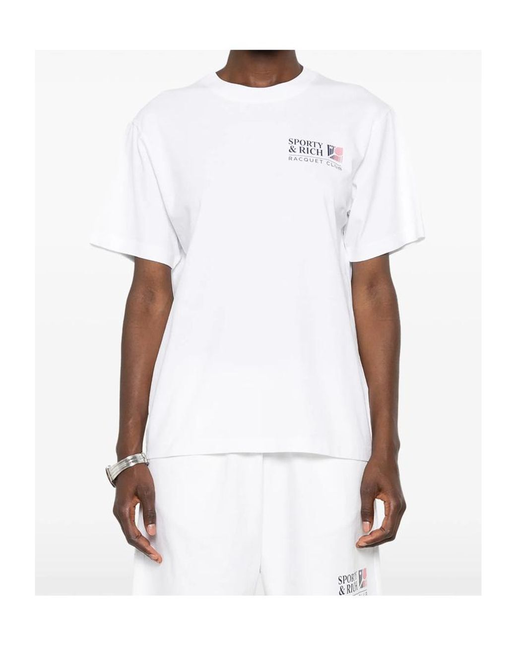 Sporty & Rich White Short-Sleeved T-Shirt