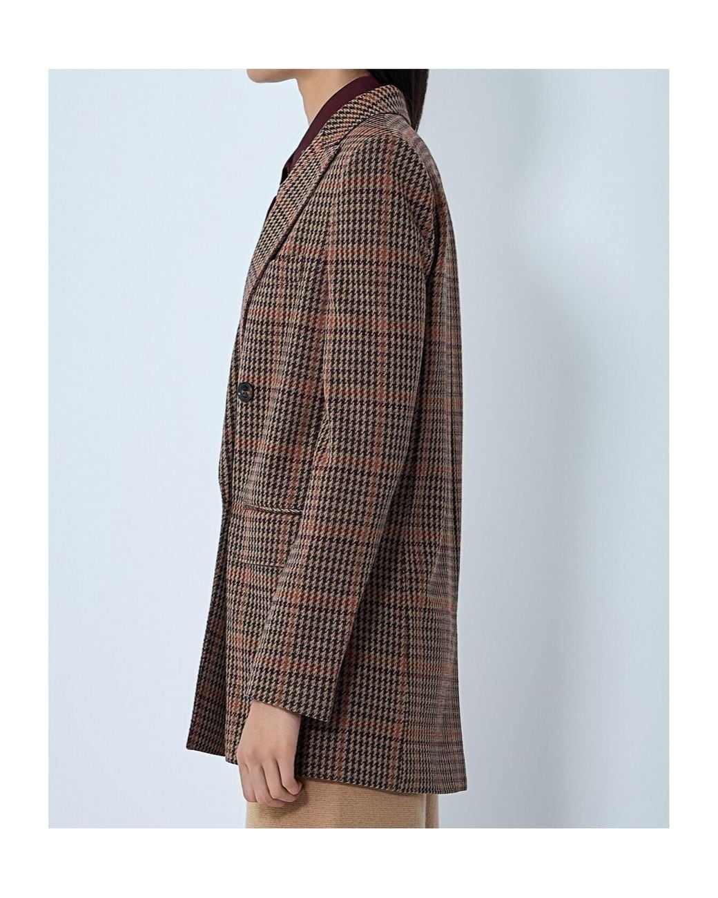 Max Mara Brown Guelfo Checked Blazer