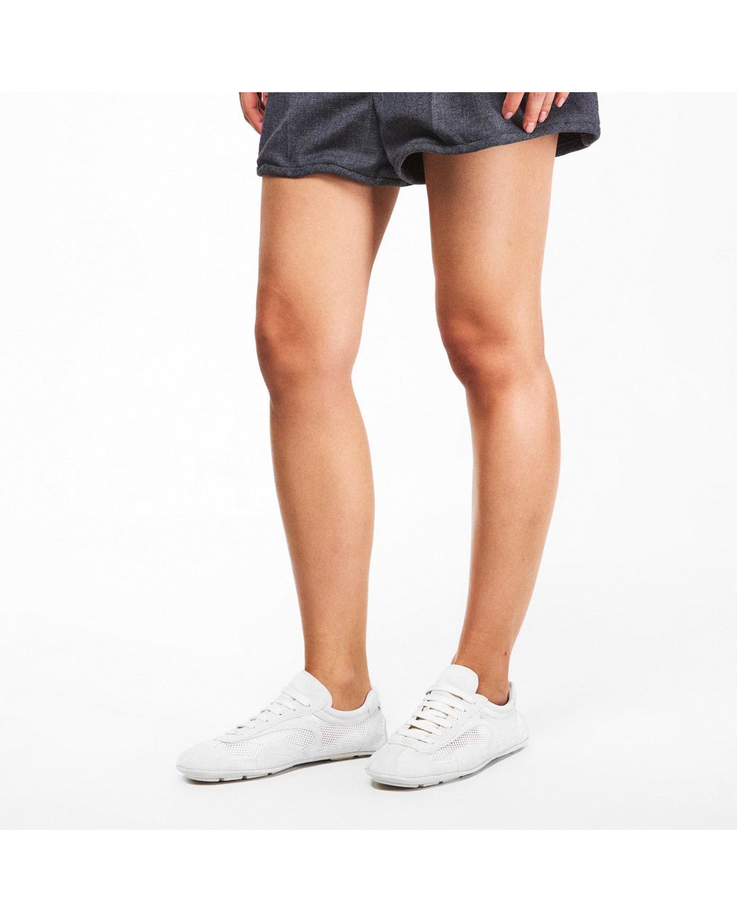 Prada White Low-Top Sneakers