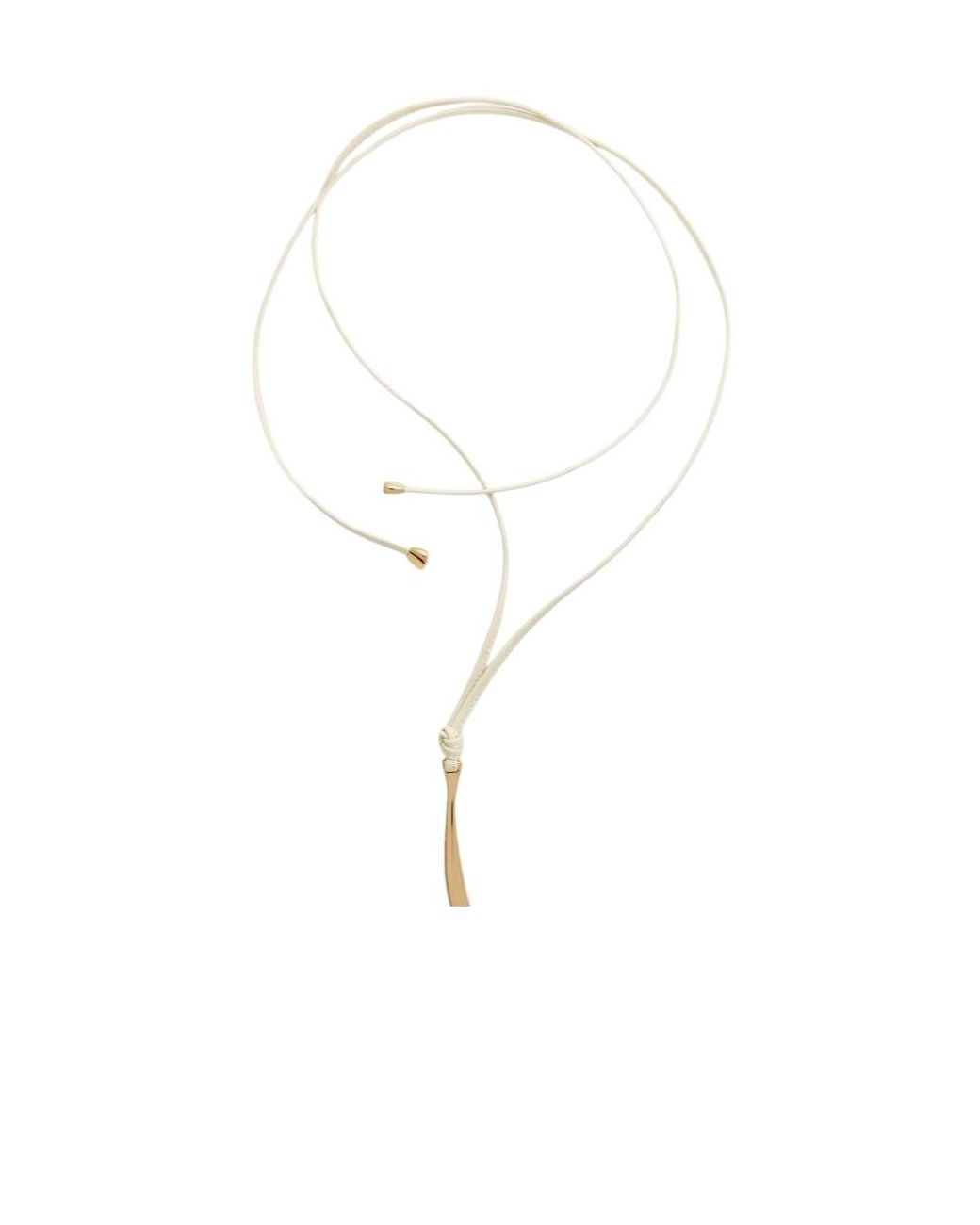 Bottega Veneta White Sardine Leather Necklace