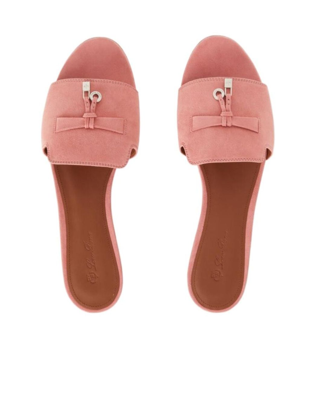 Loro Piana Pink Summer Charms Slipper Flat Slippers