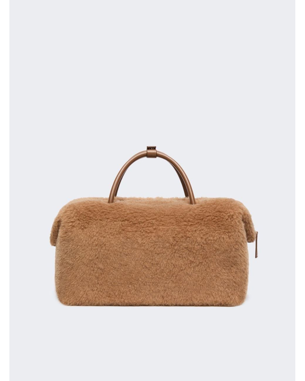 Max Mara Brown Large Teddy Boston Bag