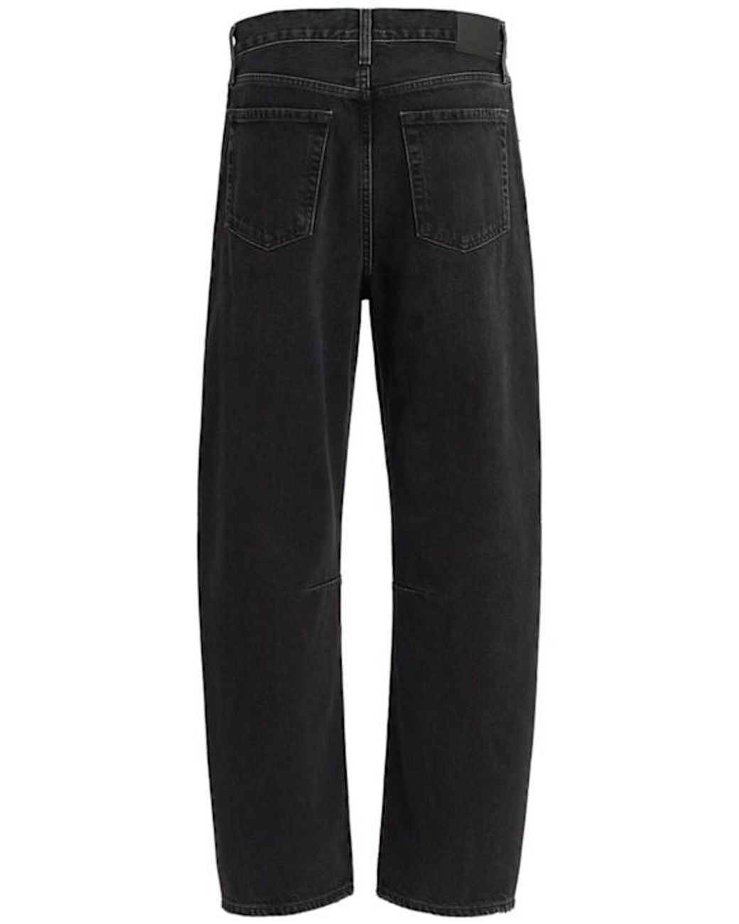Citizens of Humanity Black Miro Mid Rise Denim Wide Jeans