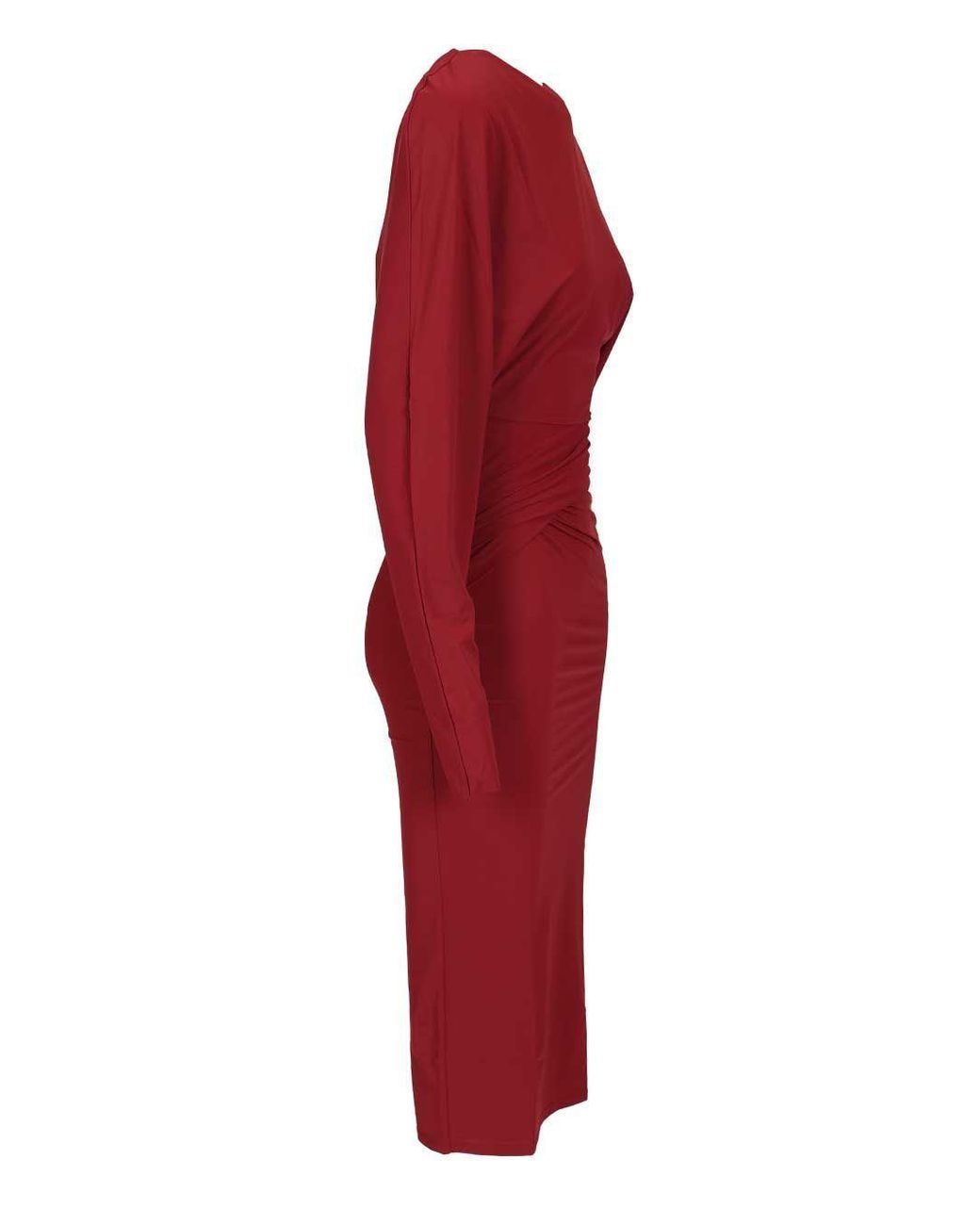 Amazuìn Red Karubu Batwing Midi Dress