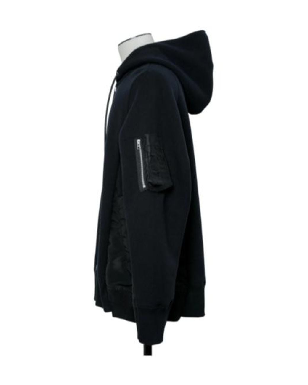 Sacai Blue Sponge Sweat Twill Hoodie for men