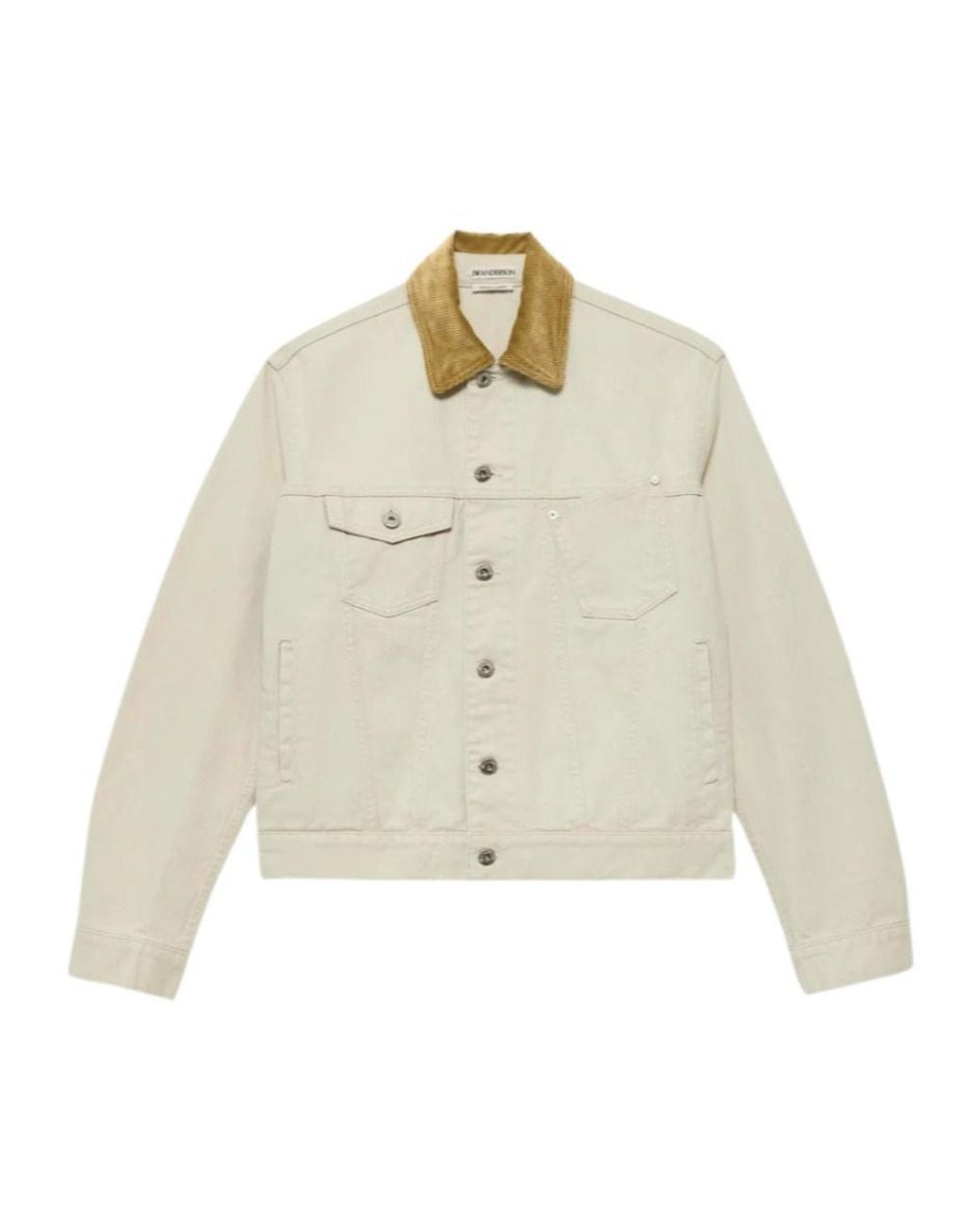 J.W. Anderson Natural Corduroy Collar Denim Jacket for men