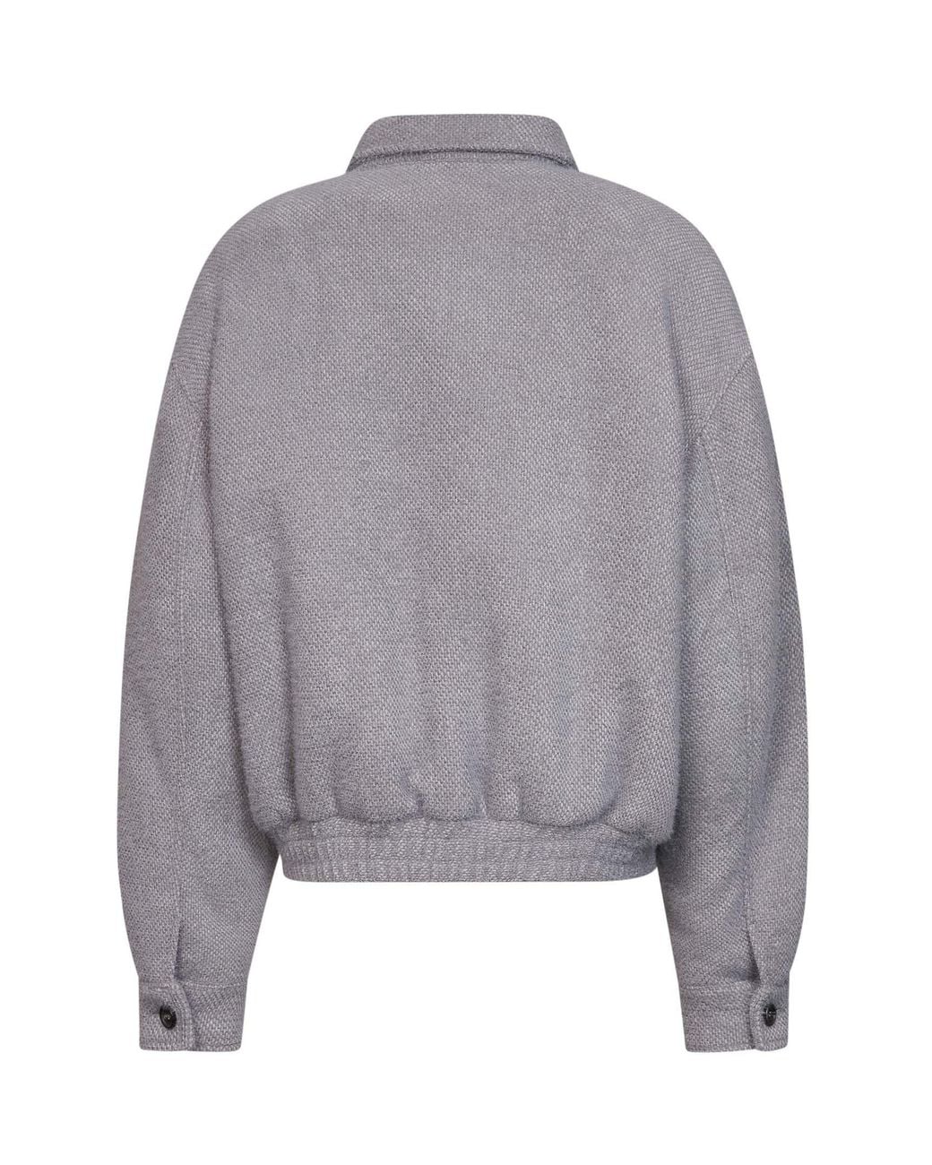GIUSEPPE DI MORABITO Gray Zip-Up Long-Sleeved Jacket