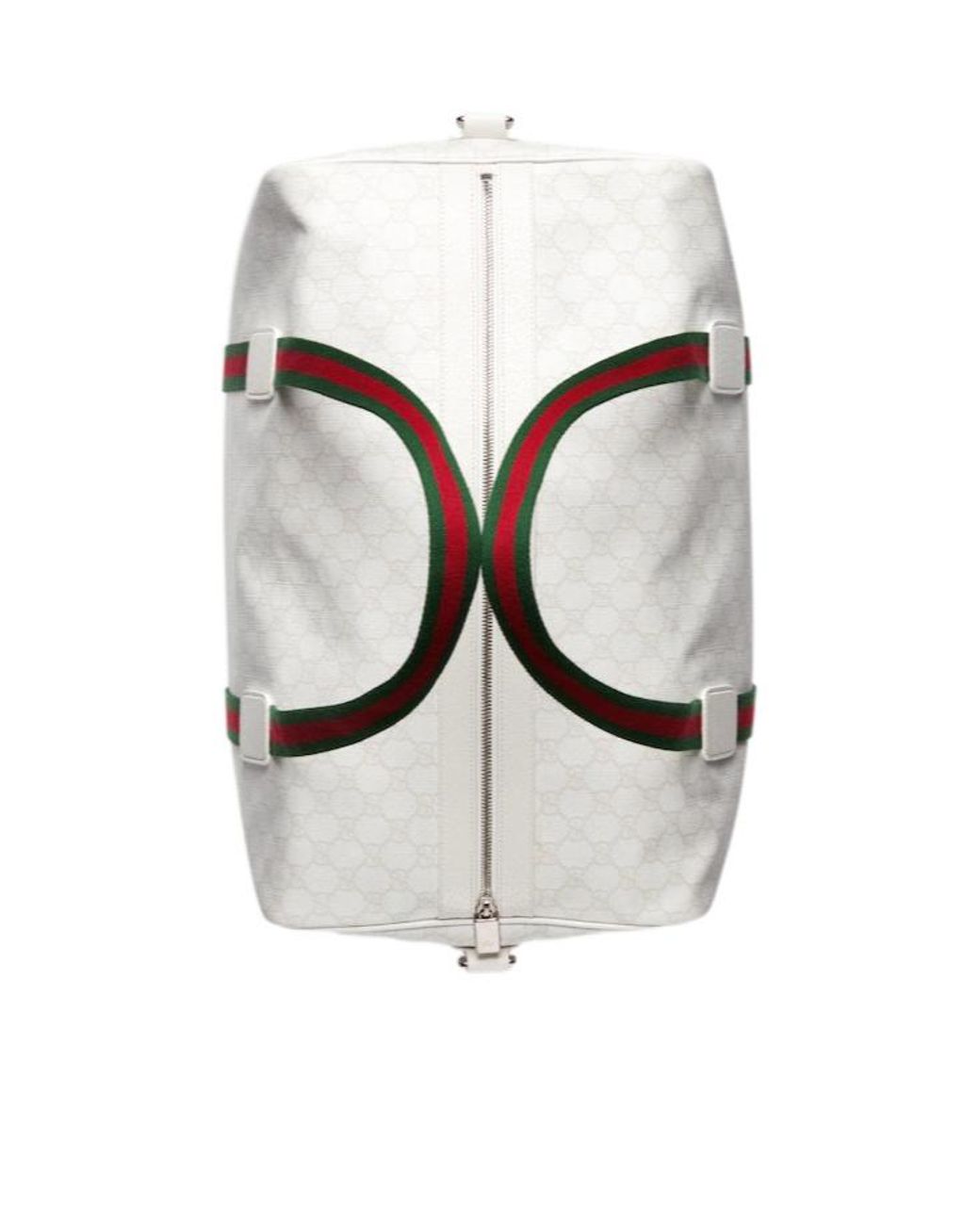 Gucci White Medium Duffle Bag With Web for men