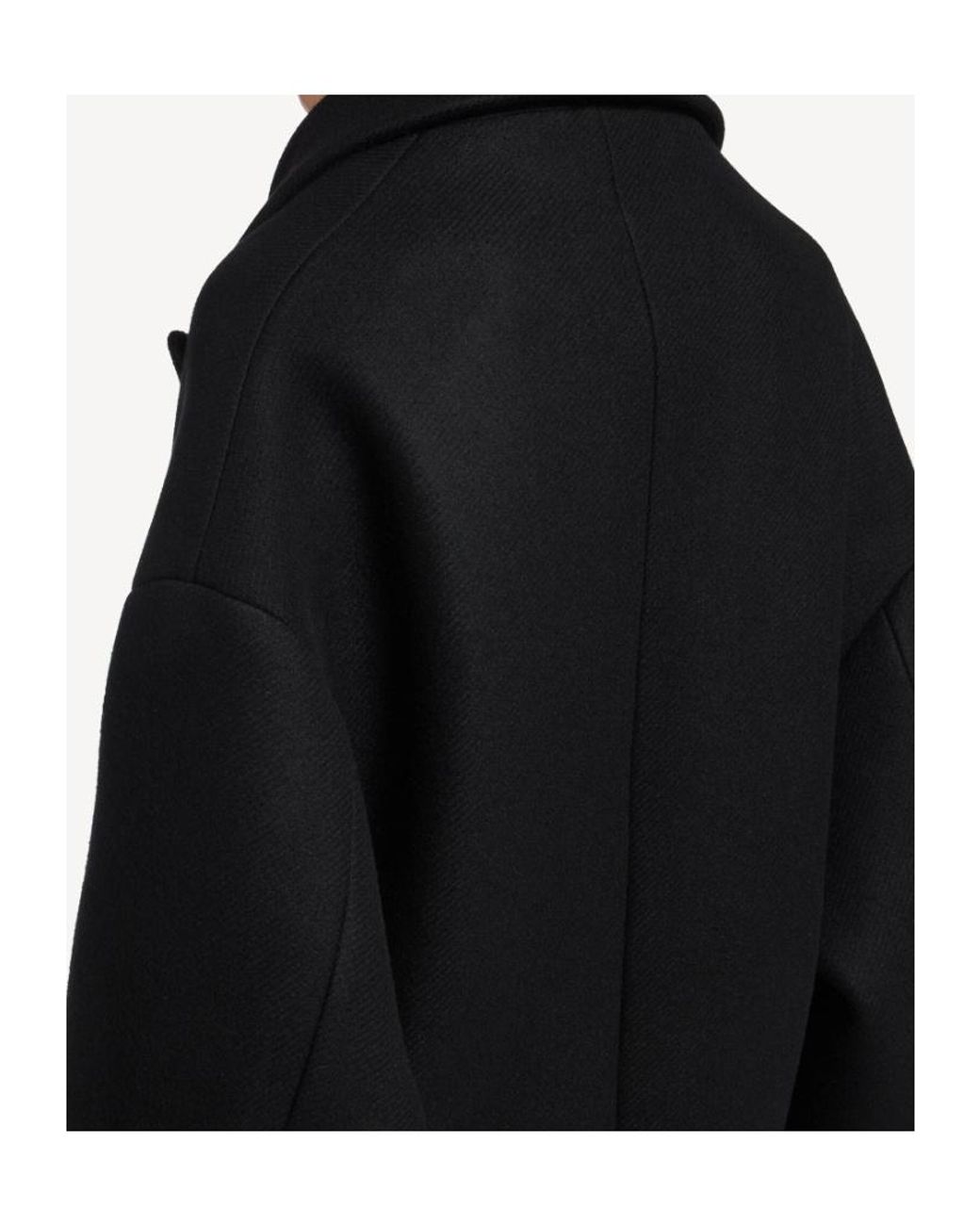 Balenciaga Black Maxi Stola Coat