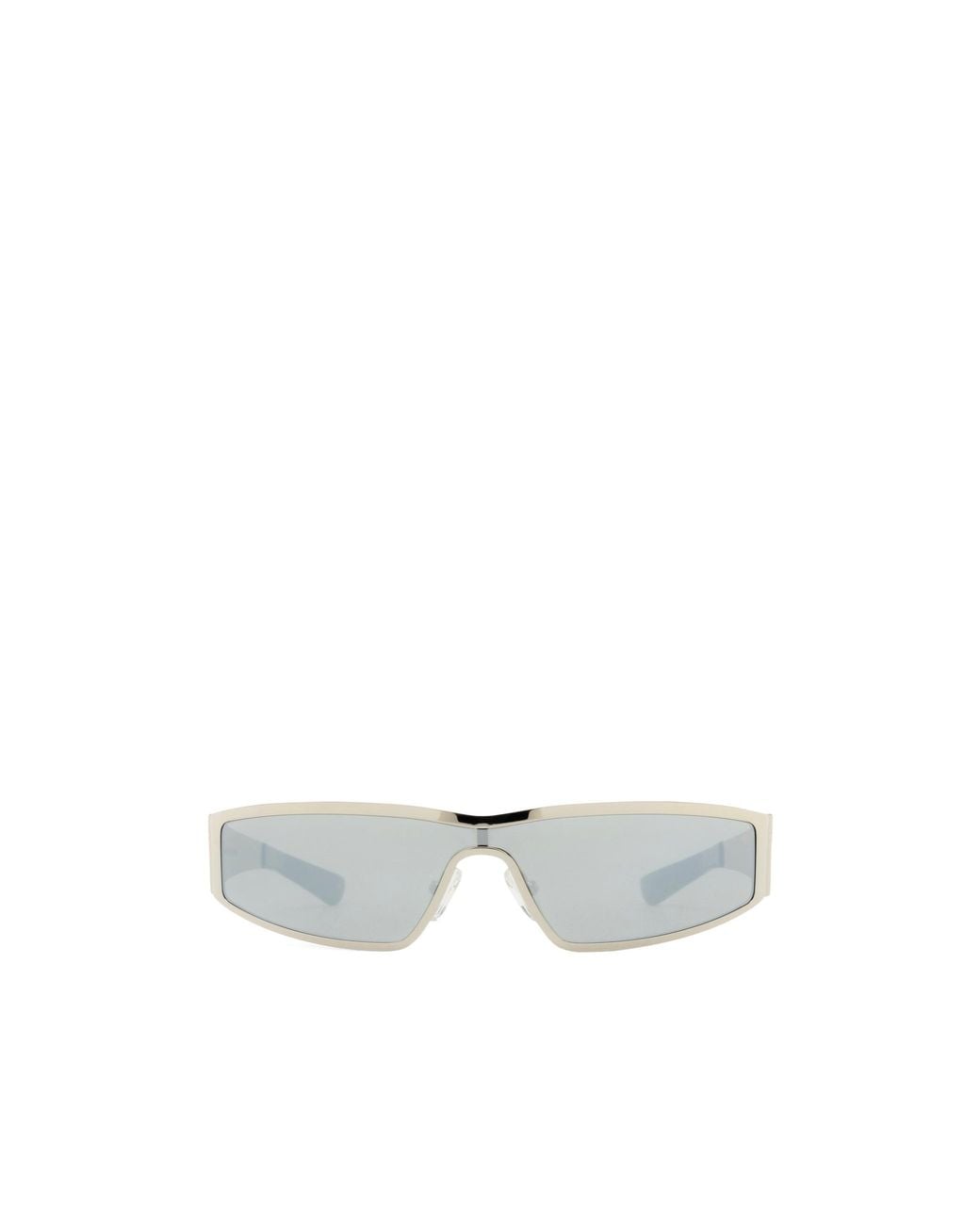 McQueen White Eyewear Wraparound Rectangular Sunglasses for men