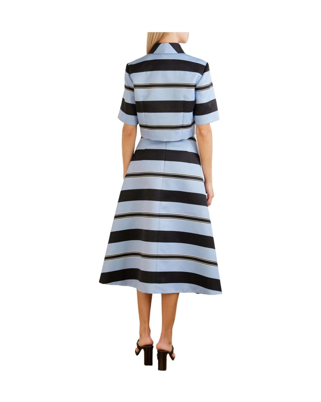 Emilia Wickstead Blue Striped Twill Shirt