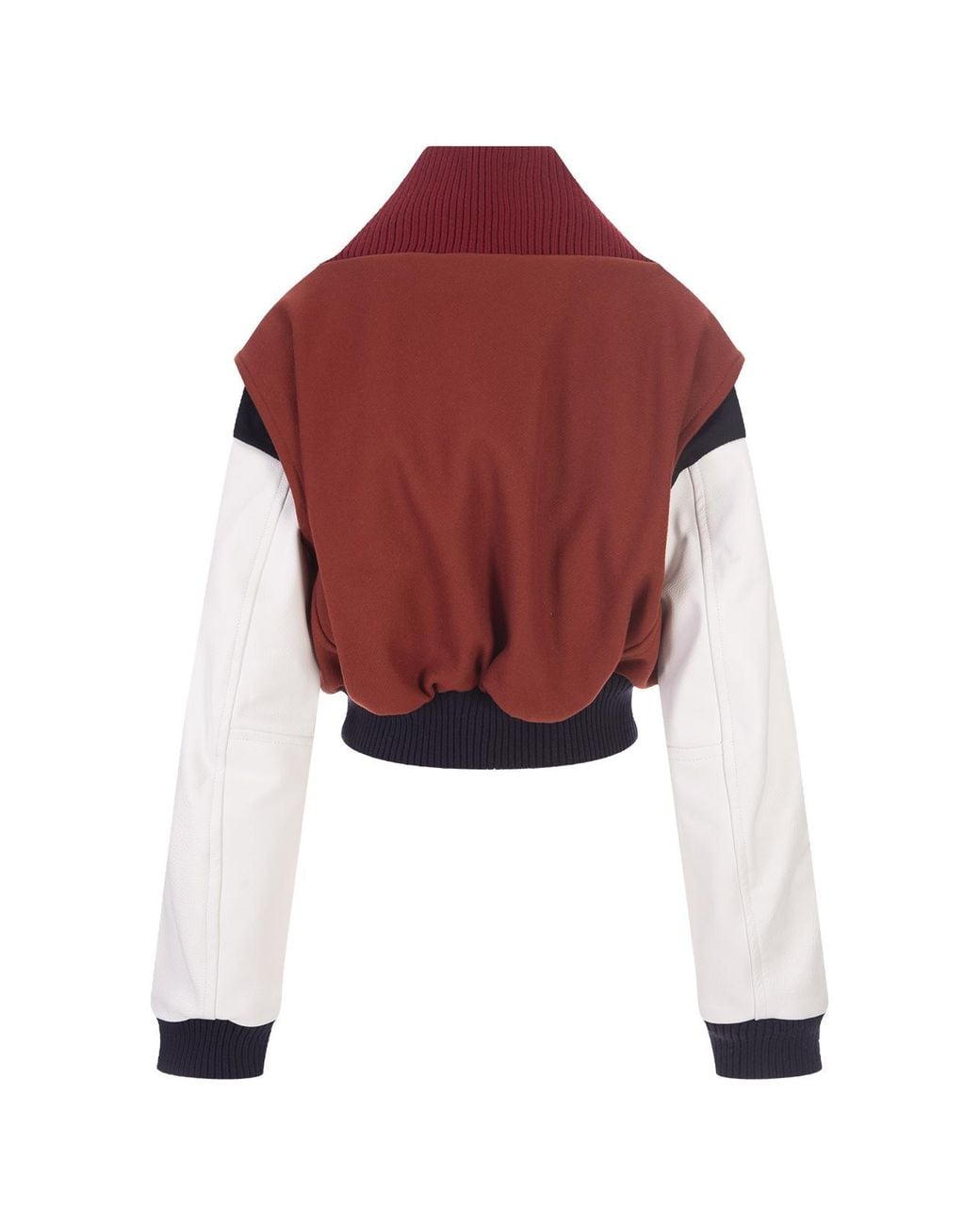 DSquared² Red Logo-Patch Panelled Bomber Jacket