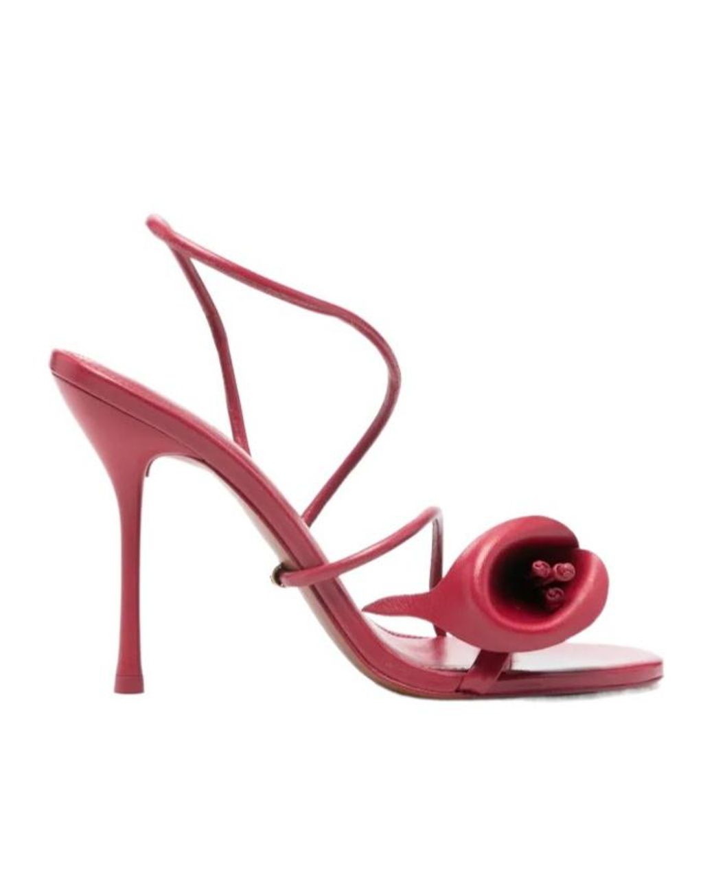 Cult Gaia Pink 11Mm Cassidy Flower Sandals