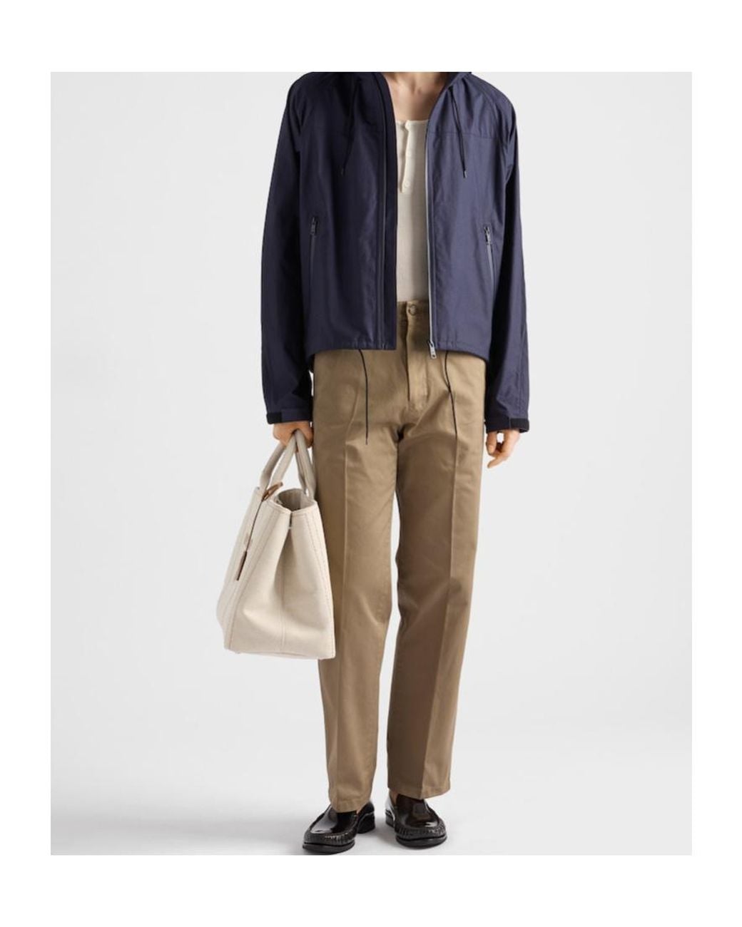 Prada Natural Cotton Straight Chinos for men
