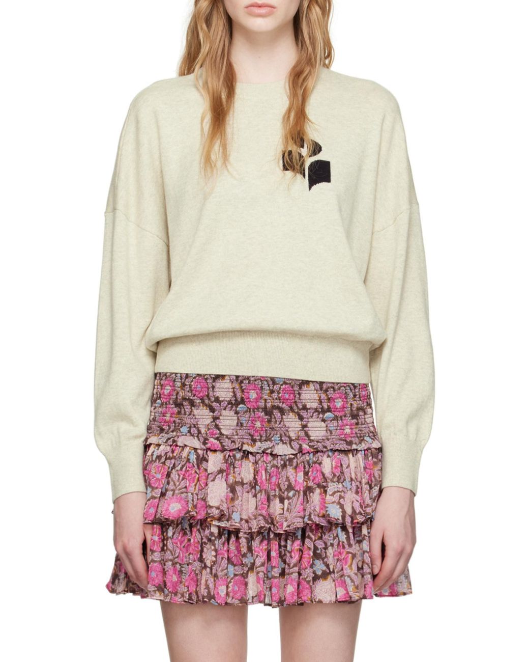 Isabel Marant White Isabel Marant Étoile Marisans Logo Intarsia Knitted Jumper