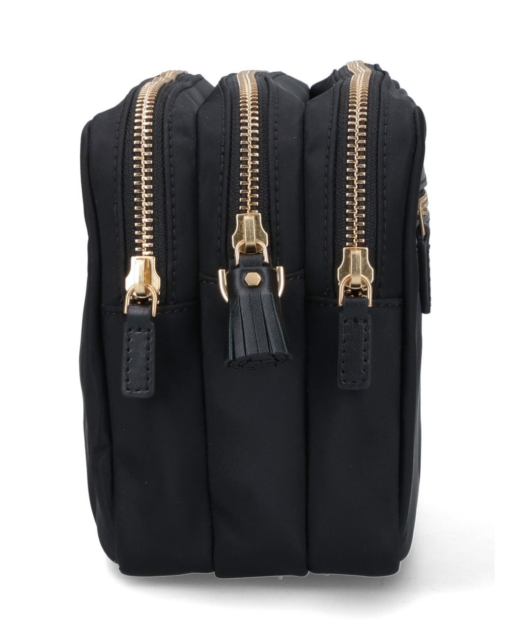 Anya Hindmarch Black Triple Zip Cross-Body Bag