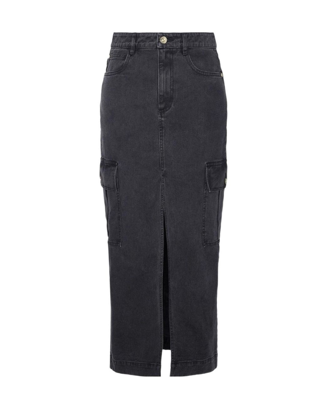 Barbour Gray Tamsin Cargo Midi Skirt