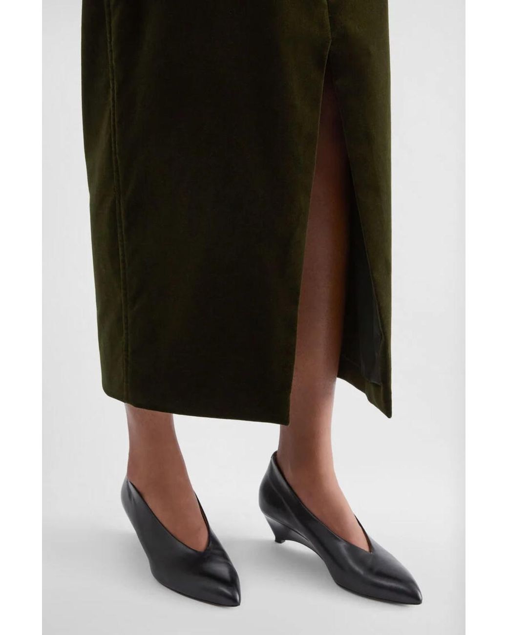 Jil Sander Black Front-Slit Maxi Skirt