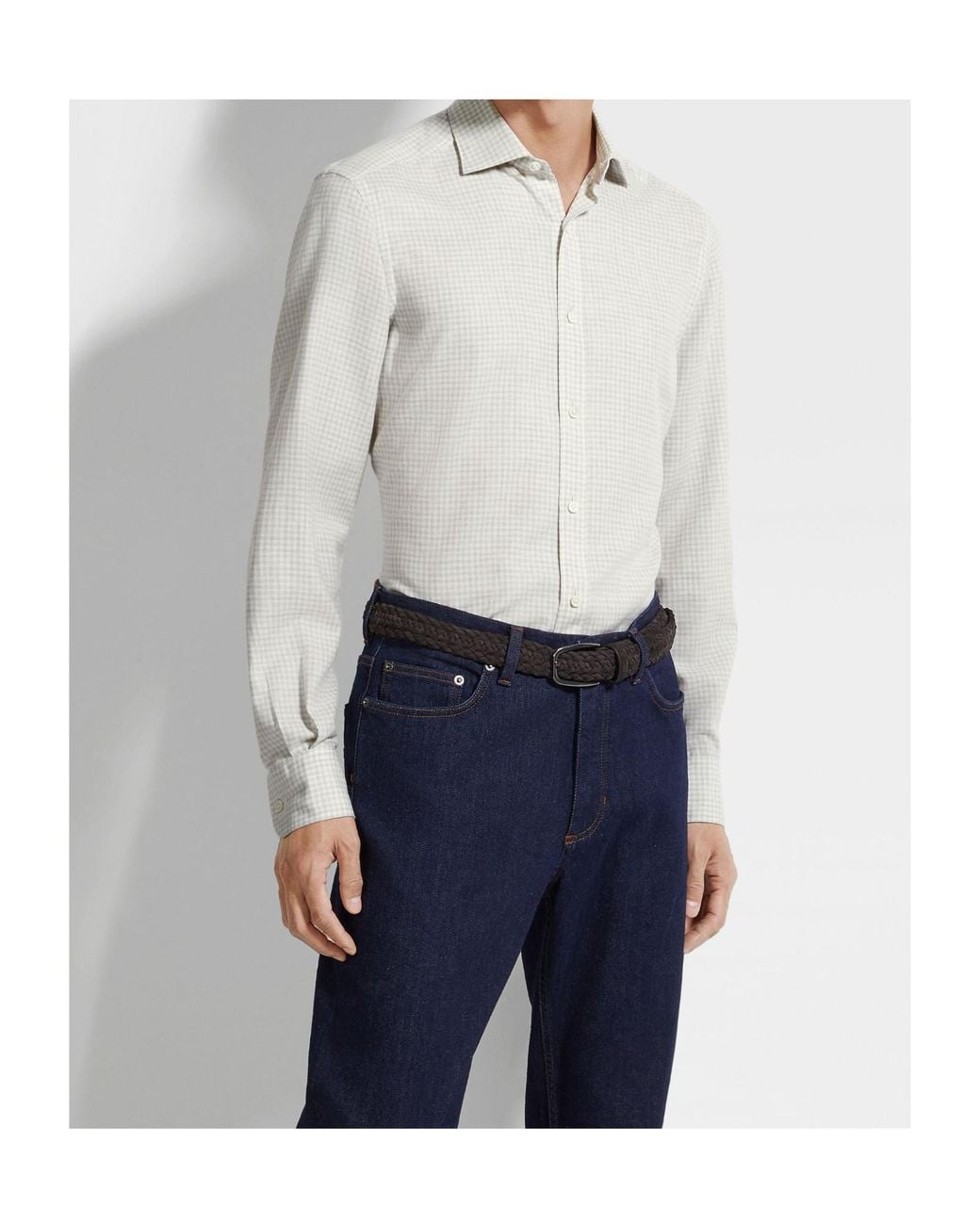 Zegna White Cashco Shirt for men