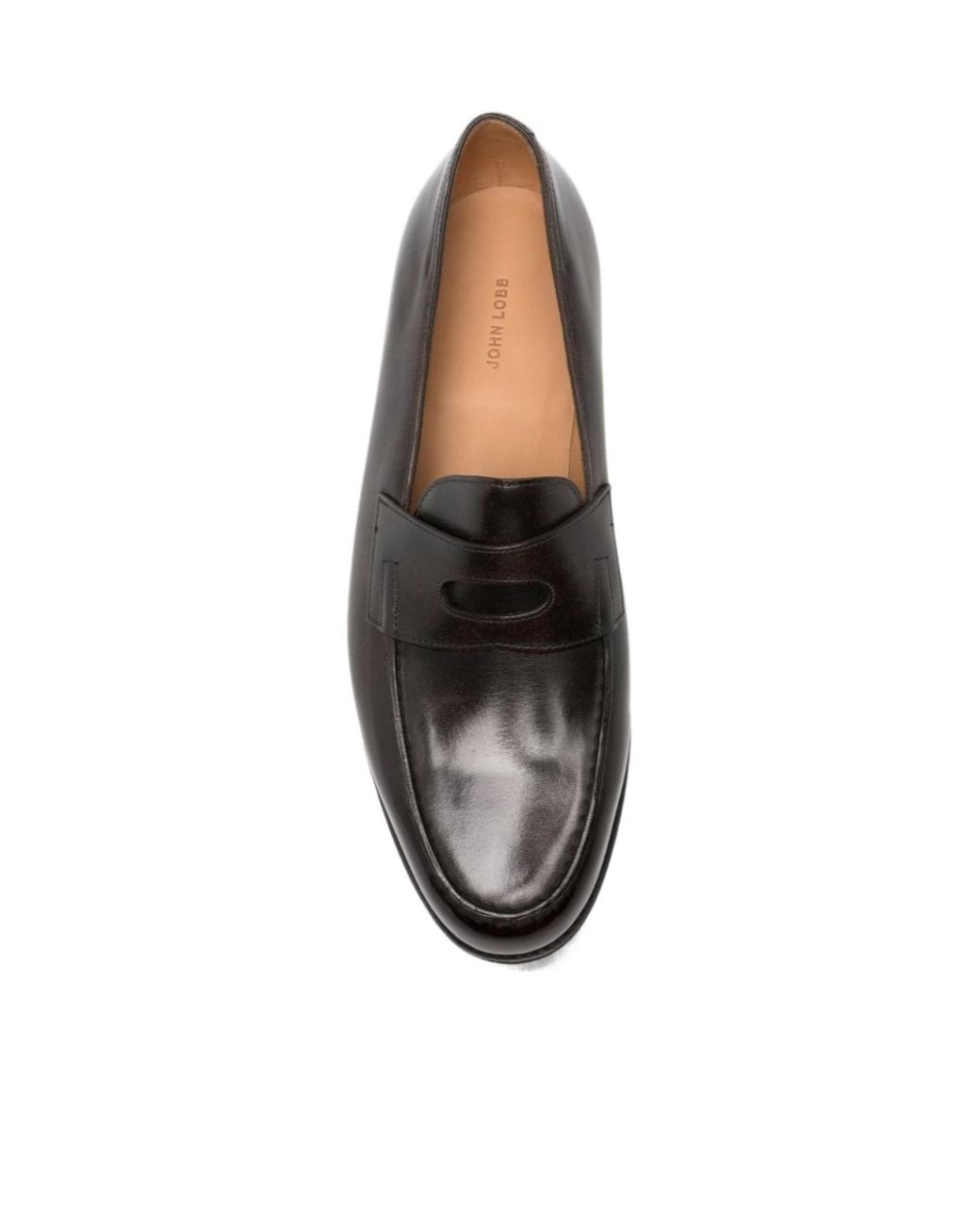 John Lobb Black Round-Toe Loafers for men