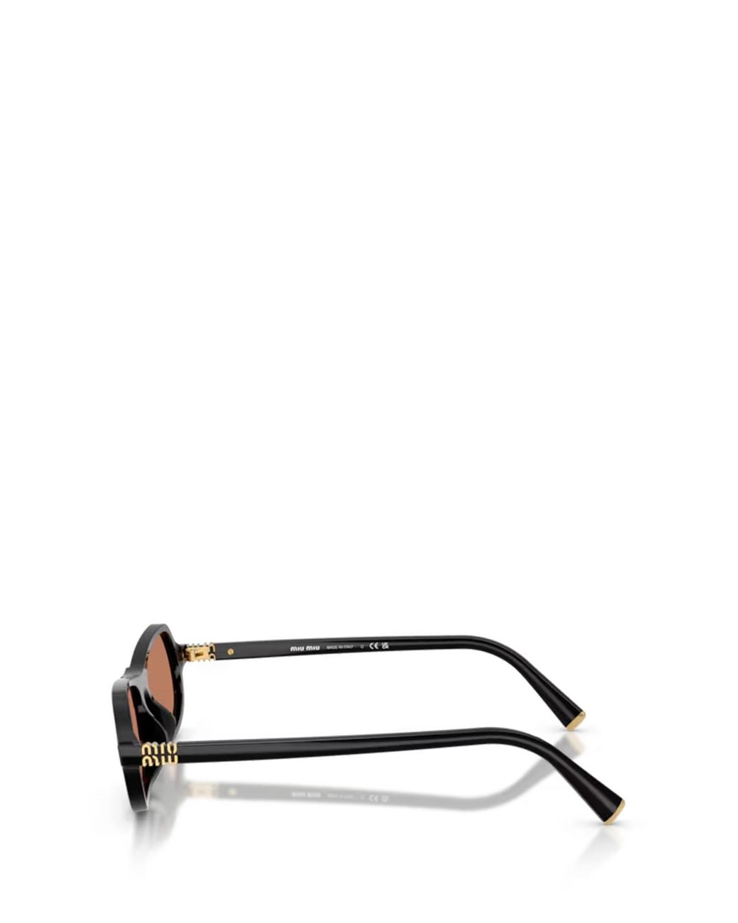 Miu Miu White Eyewear Rectangle Frame Sunglasses