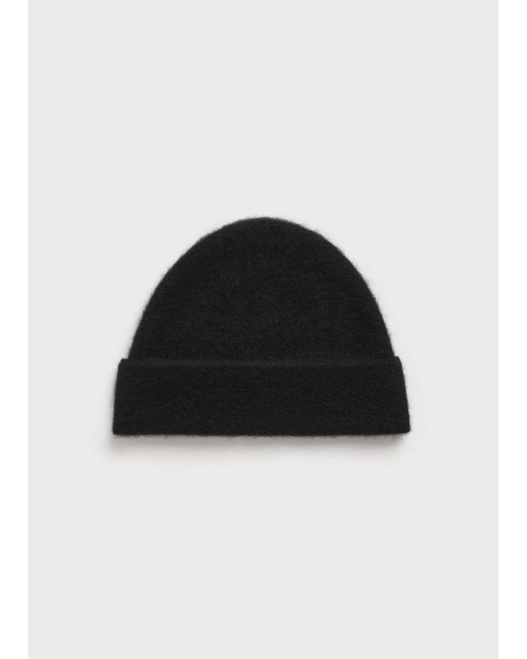Totême Black Brushed Cashmere Beanie