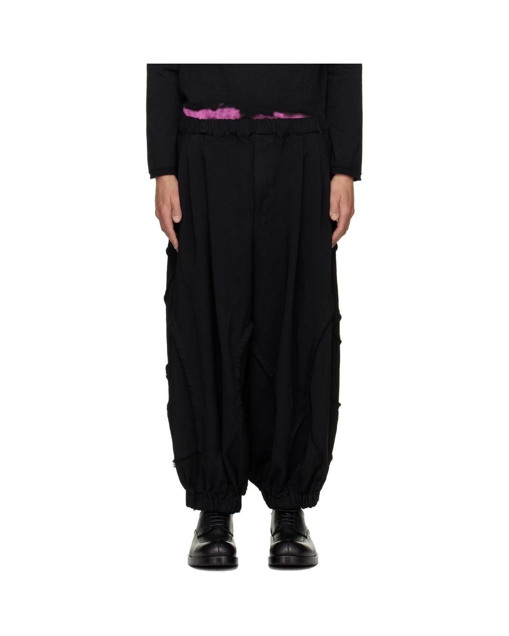 Comme des Garçons Blue Casual Pants With An Elastic Waistband for men