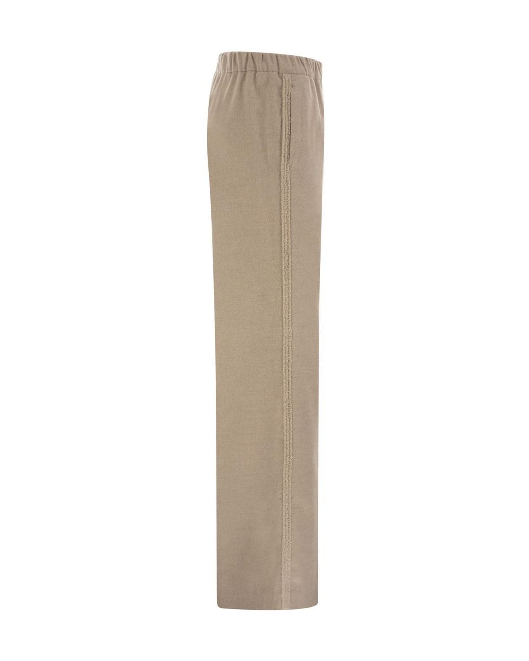 Herno Natural Regular Fit Wide Leg Pants