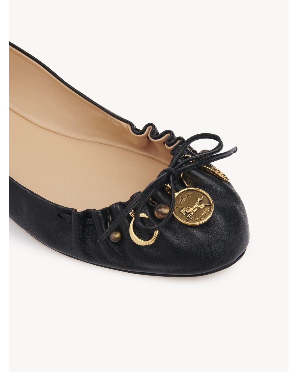 Chloé Black Chloé Charms Ballet Shoes