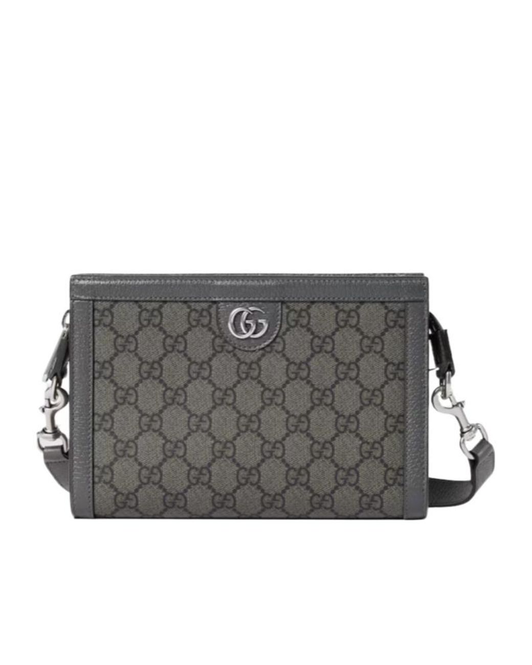 Gucci Gray Ophidia Super Mini Clutch Bag for men