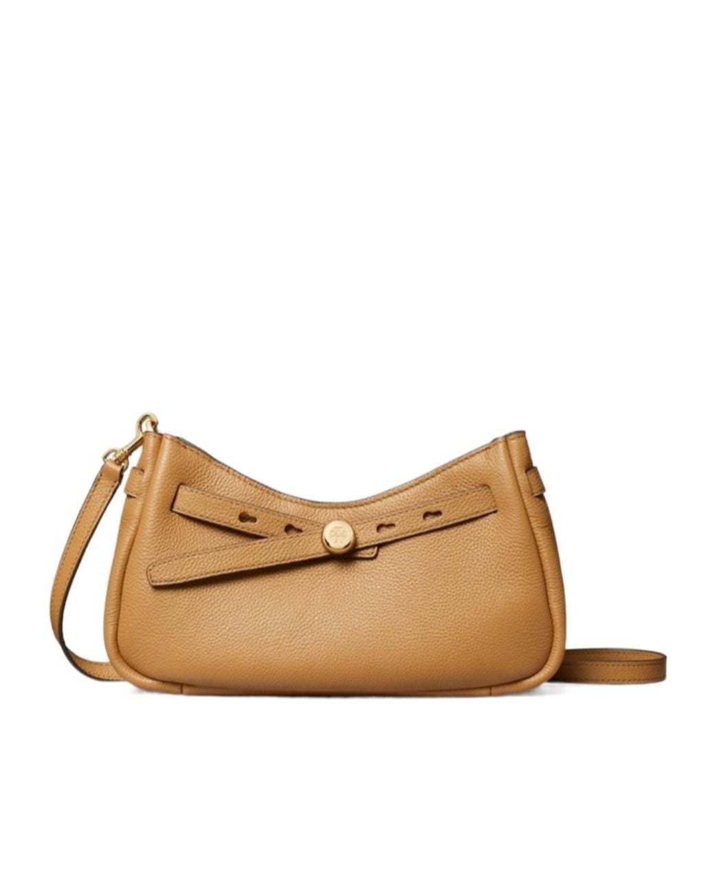 Tory Burch Natural Romy Zip Top Crossbody